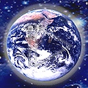 krajobraz kosmos planeta Ziemia świat astralne plenery globus planety widok widoczek widoczki kula ziemska widoki