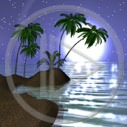 słońce palma wyspa morze sen woda plaża noc księżyc dobranoc spać śpij śnić śpię palmy sny