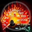 ogień płomień licznik prędkościomierz prędkość motoryzacja wskaźnik
