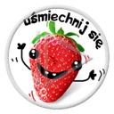 owoce buzia owoc truskawka truskawki napis tekst uśmiechnij się truskaweczka