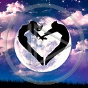 serce miłość księżyc serduszka para zakochani miłosne serduszko serca