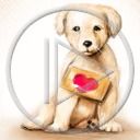 pies serce miłość psy szczeniak wierność serca tabliczka