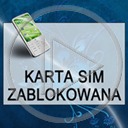 telefon komórka napis telefony tekst karta sim zablokowana