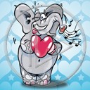 serce miłość muzyka słoń słonie miłosne serca