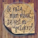 kartka napis kartki tekst ile razy mam mówić że jest mi przykro