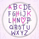 litery napis litera tekst alfabet literki ABCDE FGHIJK LMNOP QRSTU WXYZ