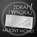 napis tekst zdrapka zdrap i wygraj miliony monet