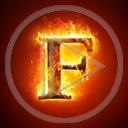 ogień znak litery płomień litera fff
