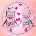 serce miłość serduszka para robot roboty zakochani miłosne serduszko serca