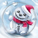 serce miłość Mikołaj zima śnieg bałwan Boże Narodzenie miłosne serca