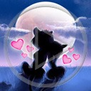 serce miłość kot księżyc serduszka para koty zakochani miłosne serduszko kotki serca