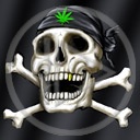 trawka maryśka zioło czaszka kościotrup trawa palenie horror pirat skręt marihuana czaszki ganja Gania czacha gandzia