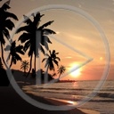 krajobraz słońce zachód palma wyspa morze woda plaża plenery widok zachód słońca widoczek palmy widoczki widoki zachody słońca