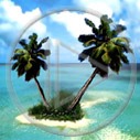 krajobraz słońce palma wyspa wakacje morze woda lato plaża plenery turystyka widok widoczek palmy widoczki