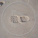 plaża piasek ślad różne ślady