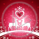 serce miłość święta zima śnieg renifer Boże Narodzenie miłosne renifery serca świąteczne