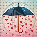 serce miłość deszcz serduszka parasol parasolka miłosne serduszko serca