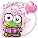 serce miłość żaba balon żabka napis miłosne tekst żaby żabki serca balonik żabka cię kocha
