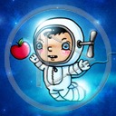 kosmos jabłko kosmonauta astronauta latać stan nieważkości