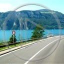 krajobraz góry jezioro szwajcaria droga różne widok plener