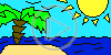 krajobraz słońce palma wyspa wakacje morze woda lato plaża plenery turystyka widok widoczek palmy widoczki
