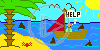 słońce palma wyspa morze woda statek plaża palmy