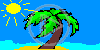 słońce palma wyspa wakacje urlop morze woda lato plaża Hawaje palmy