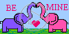 miłość słonie serduszko słoniki be mine